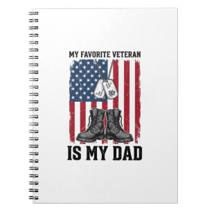 Lieblingsveteran Ist Mein Vater Patriotisches Shir Notizblock