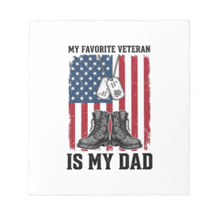 Lieblingsveteran Ist Mein Vater Patriotisches Shir Notizblock