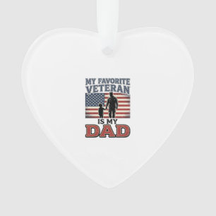Lieblingsveteran Ist Mein Vater Patriotisches Shir Ornament