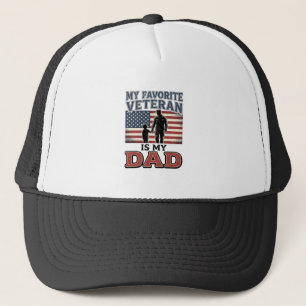Lieblingsveteran Ist Mein Vater Patriotisches Shir Truckerkappe