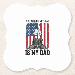 Lieblingsveteran Ist Mein Vater Patriotisches Shir Untersetzer