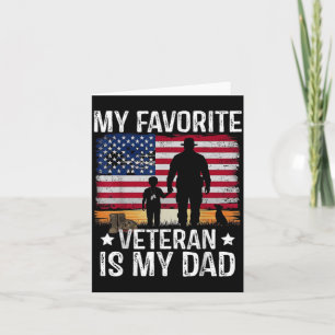 Lieblingsveteran ist Papa Amerikanische Flagge Mil Karte