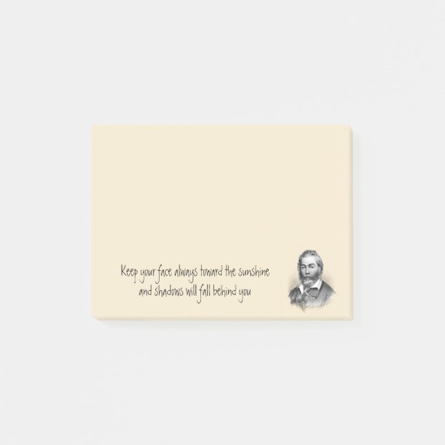 LieblingsWalt Whitman-Zitat Champagne Post-it Klebezettel (Vorderseite)