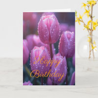 Liebloses Tulpen-Blumenstrauß Rosa Winter Geburtst