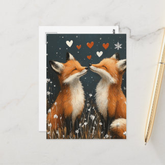 Liebreizender Rotfuchs in Liebe Postkarte