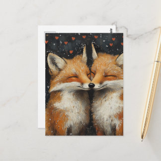 Liebreizender Rotfuchs in Liebe Postkarte