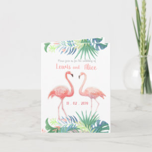 Liebreizendes Märchen Für Zwei Flamingo Tropische Einladung