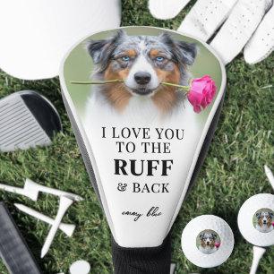 Liebst dich bis zum rauen Hund Foto Golf Headcover