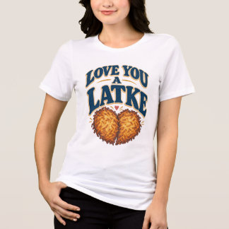 Liebst du eine Latke Lustige Hanukkah Pfannkuchen Tri-Blend Shirt