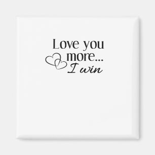 Liebst Du mehr herzliches minimalistisches Design Magnet