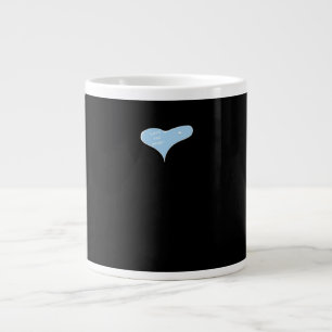 Liebst Du mehr Minimal Design Blau Stil Jumbo-Tasse