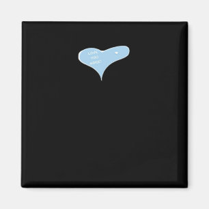 Liebst Du mehr Minimal Design Blau Stil Magnet