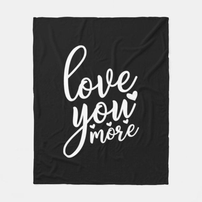Liebst du mehr Minimal Design schwarzer Stil  Fleecedecke (Vorderseite)