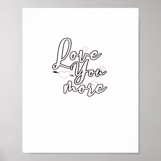Liebst Du Mehr Modernes Ästhetik-Design  Poster (Vorne)