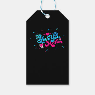 Liebst Du mehr saubere Typografie Geschenkanhänger