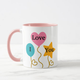 Liebst Du Tasse - Romantische Ballons Süßes Kaffee