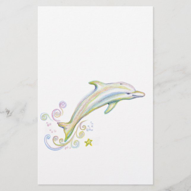 Liebster Delphin Briefpapier (Vorderseite)