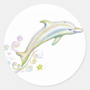 Liebster Delphin Runder Aufkleber