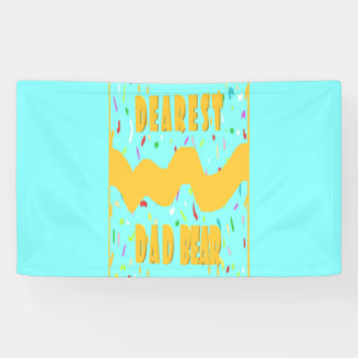 Liebster Vater Bärenspass Design Rot blaue Senffar Banner