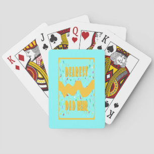 Liebster Vater Bärenspass Design Rot blaue Senffar Spielkarten