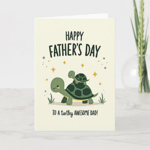 Liebster Vatertag-Schildkröten-Grußkarte Karte