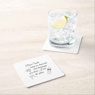Liebster Weihnachtsmann Champagner & Diamanten Lin Rechteckiger Pappuntersetzer