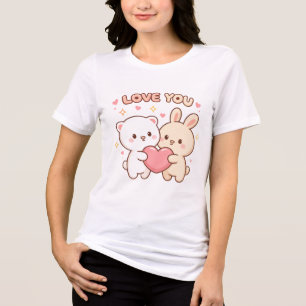 Liebstes Bär & Hase Tri-Blend Shirt