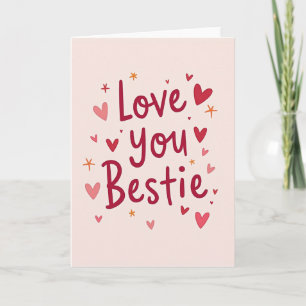 Liebstes Bestie-Herzen-Karte Karte