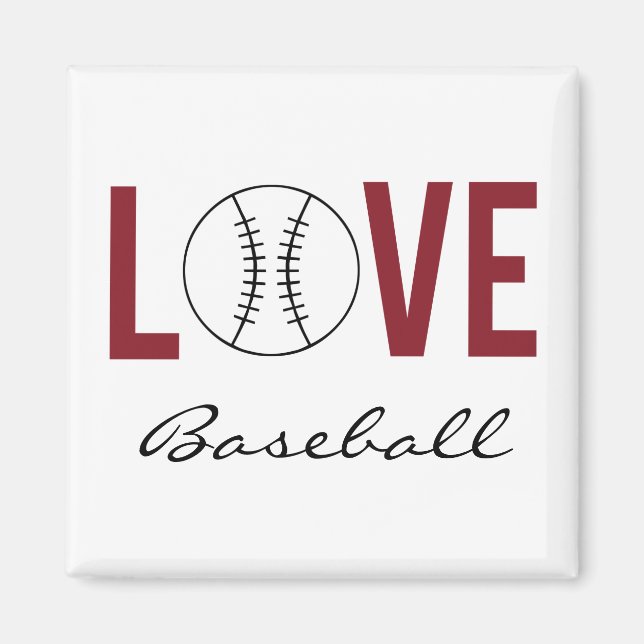 Liebt Baseball Magnet (Vorne)