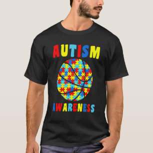 Liebt Basketball-Rätsel Autismus-Bewusstsein Kinde T-Shirt