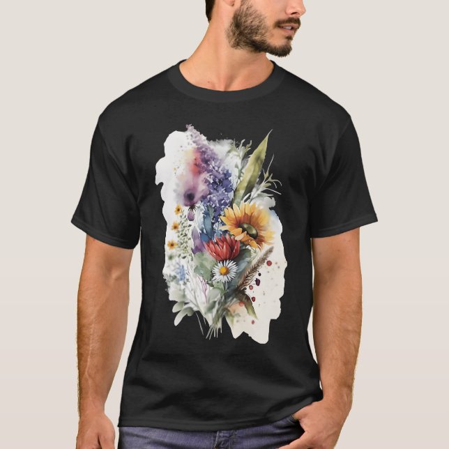 Liebt Blumen Junge T-Shirt (Vorderseite)