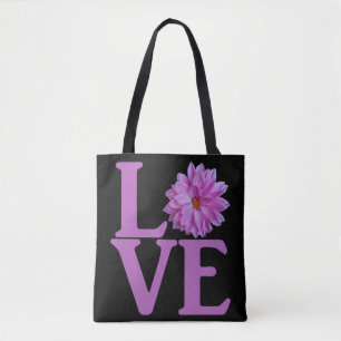 Liebt Dahlia Lavendel Klassiker Tasche
