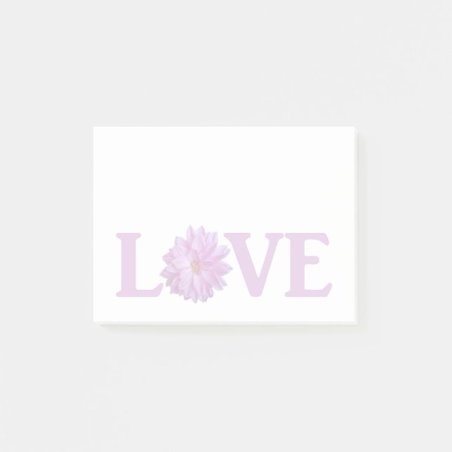 Liebt Dahlie Lavendel Post-it Klebezettel (Vorderseite)