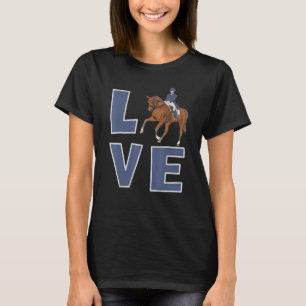 Liebt Dressur Pferd Reiten Dressurreiter T-Shirt
