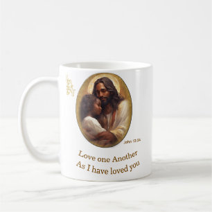 Liebt einander Bibelvers Kaffeetasse
