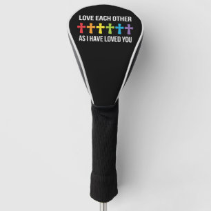 Liebt einander Gay Pride LGBTQ Regenbogen christli Golf Headcover