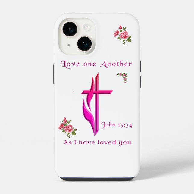 Liebt einander iPhone 14 hülle (Rückseite)