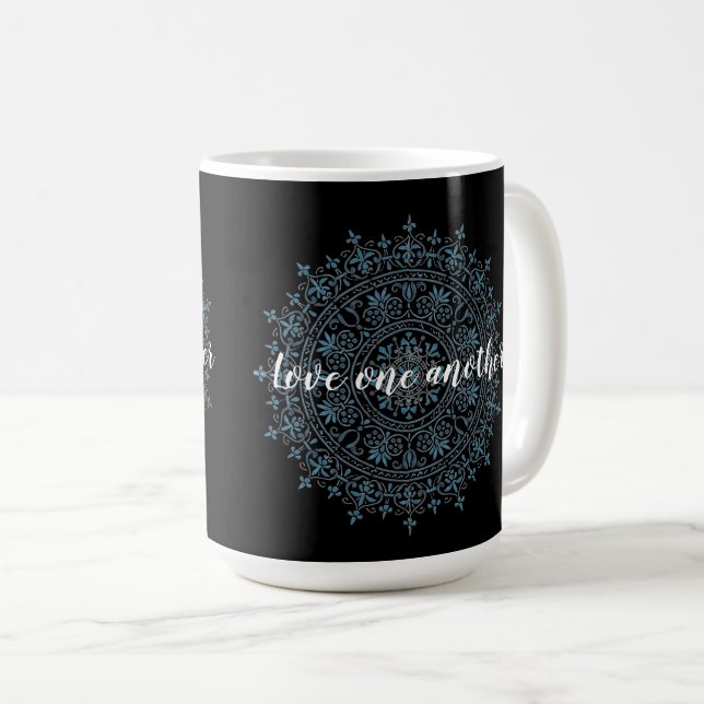 Liebt einander  kaffeetasse (VorderseiteRechts)