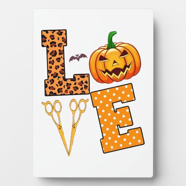 Liebt Halloween-Friseur Fotoplatte (Vorderseite)