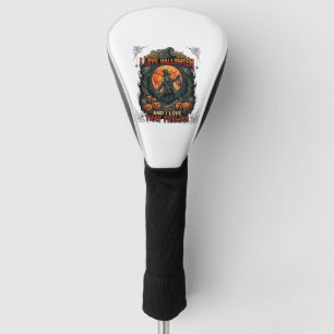 Liebt Halloween Skelett Vogelscheuche Vollmond Kür Golf Headcover