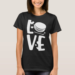 Liebt Hockey Mädchen Eishockey Mädchen Eishockey F T-Shirt