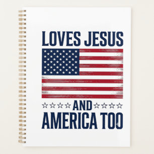 Liebt Jesus und Amerika zu patriotisch christliche Planer