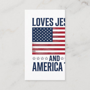 Liebt Jesus und Amerika zu patriotisch christliche Visitenkarte
