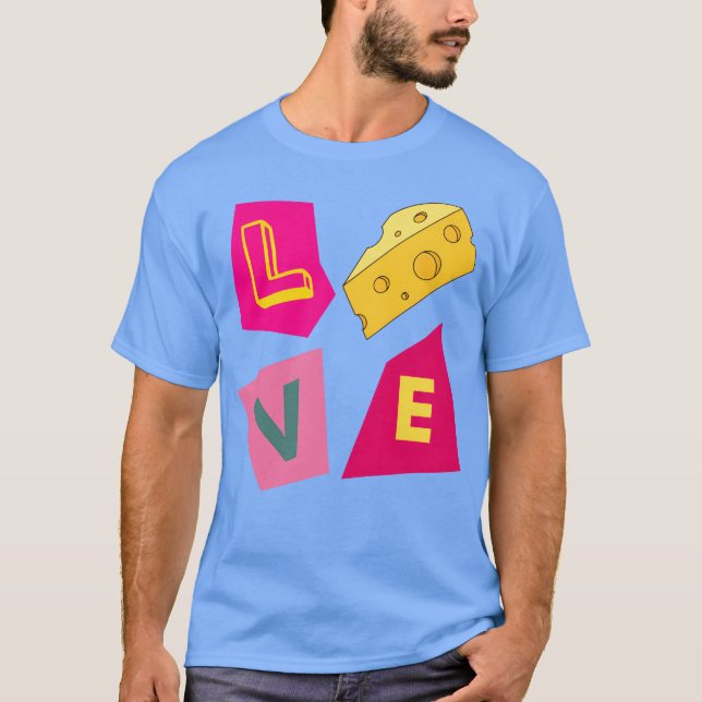 Liebt Käse Mädchen T-Shirt (Vorderseite)