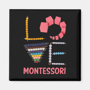 Liebt Montessori Bildung Mathematiklehrer Magnet