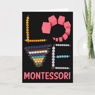 Liebt Montessori-Bildungs-Mathe-Lehrer  Karte