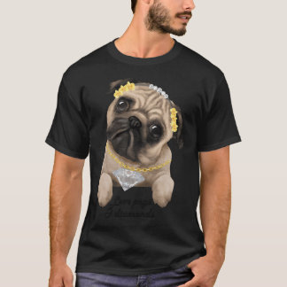 Liebt Möpse und Diamanten süße Tierkunst T-Shirt