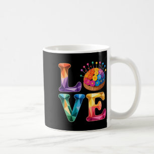 Liebt Nähen Quilten N Kissen Regenbogen Handwerker Kaffeetasse