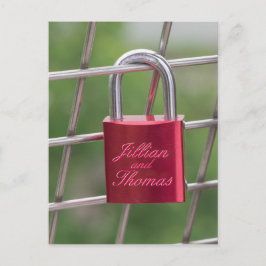 Liebt Padlock-Spezialtext Postkarte