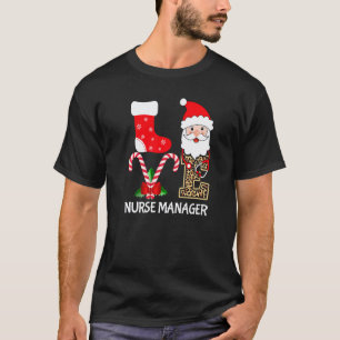 Liebt Santa Hut Stethoskop Krankenschwester Manage T-Shirt